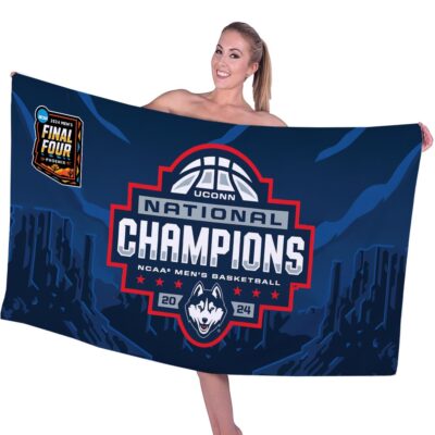 UConn Huskies Mens Basketball Rectangle Beach Towel WBT1141 1